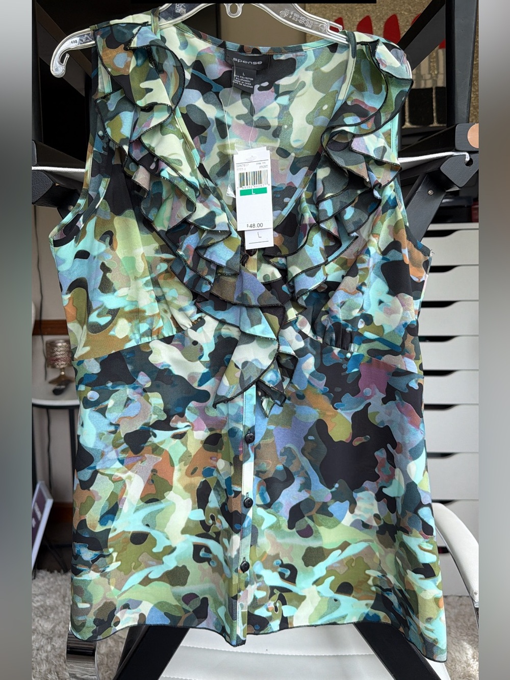 NWT Spense ruffle tank top